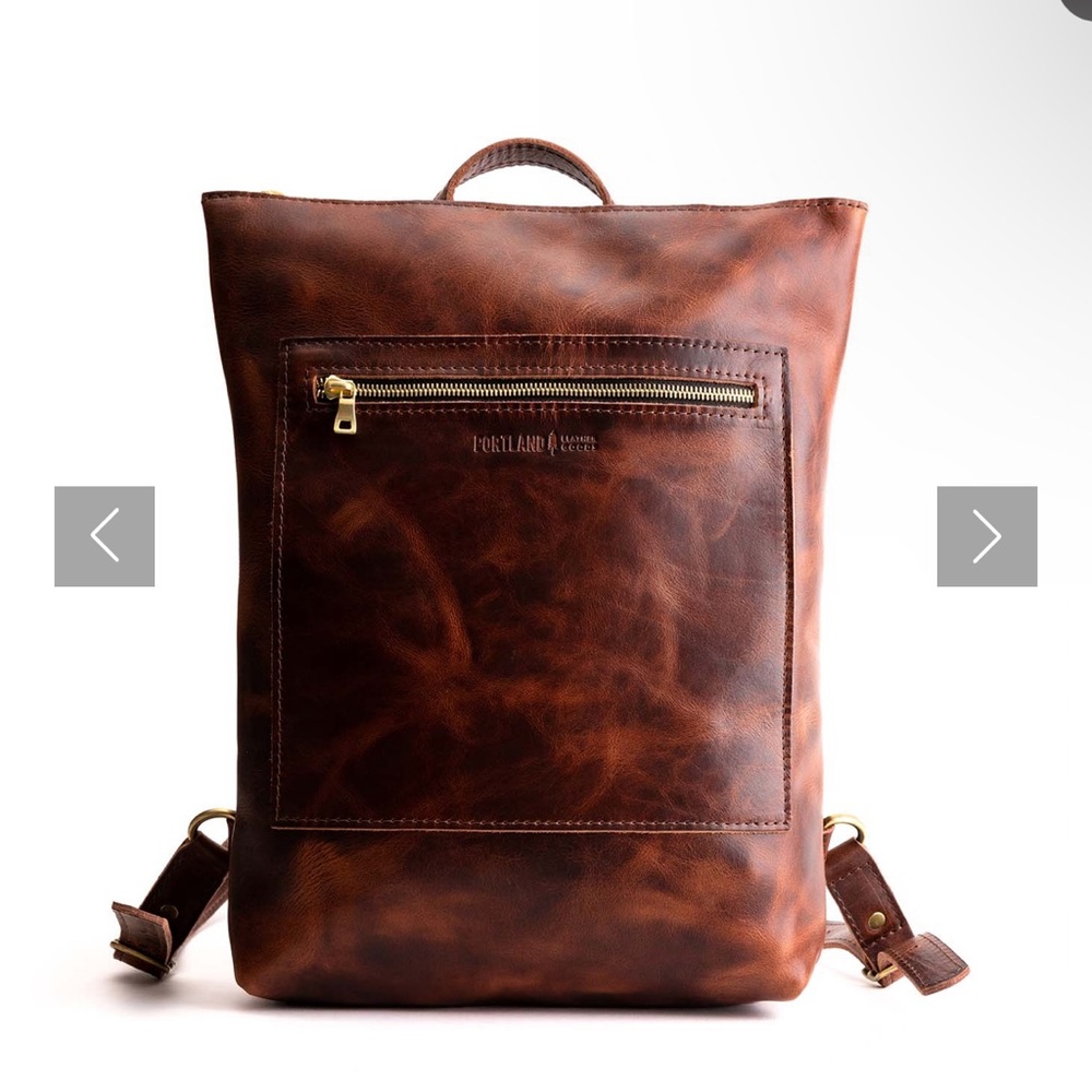Portland Leather Goods Laptop Backpack - Lava
